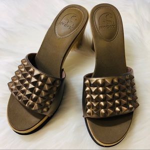 Nosox Piper Gold/ Bronze/ Metallic Sandals 8 NWOT